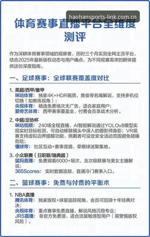体育赛事平台选择对比：浩瀚体育客服与同类平台服务差异全解析